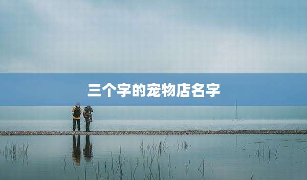 三个字的宠物店名字