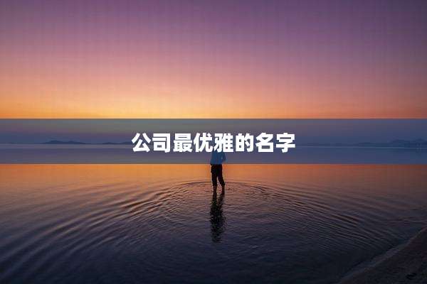 公司最优雅的名字