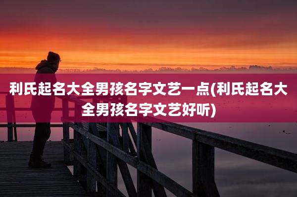 利氏起名大全男孩名字文艺一点(利氏起名大全男孩名字文艺好听)