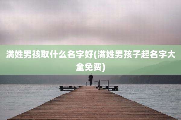 满姓男孩取什么名字好(满姓男孩子起名字大全免费)