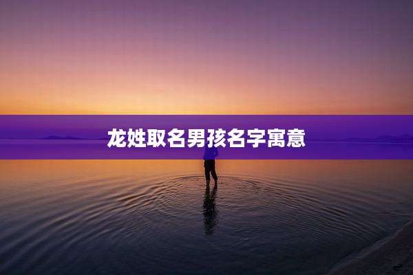 龙姓取名男孩名字寓意