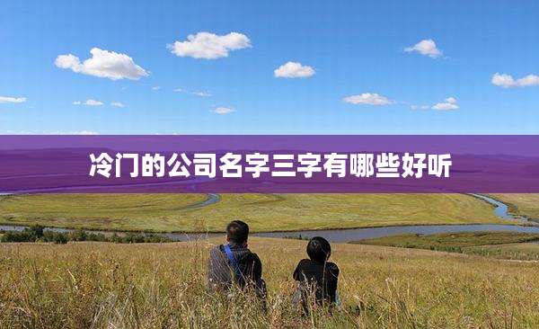 冷门的公司名字三字有哪些好听