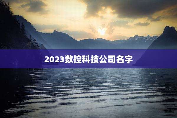 2023数控科技公司名字