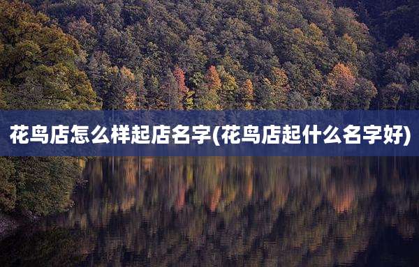 花鸟店怎么样起店名字(花鸟店起什么名字好)