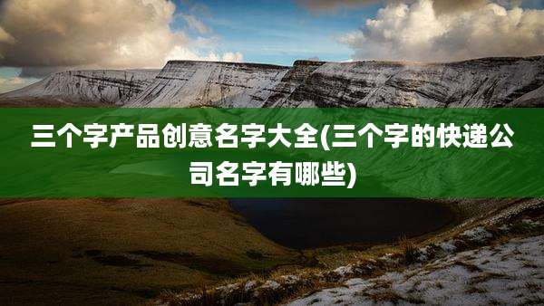 三个字产品创意名字大全(三个字的快递公司名字有哪些)
