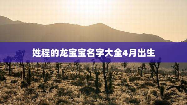 姓程的龙宝宝名字大全4月出生