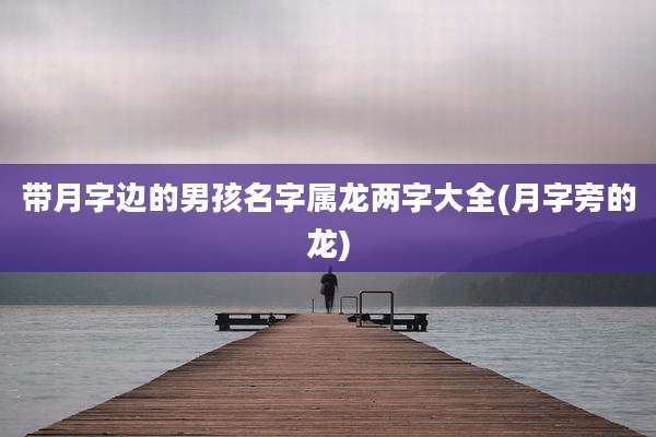 带月字边的男孩名字属龙两字大全(月字旁的龙)