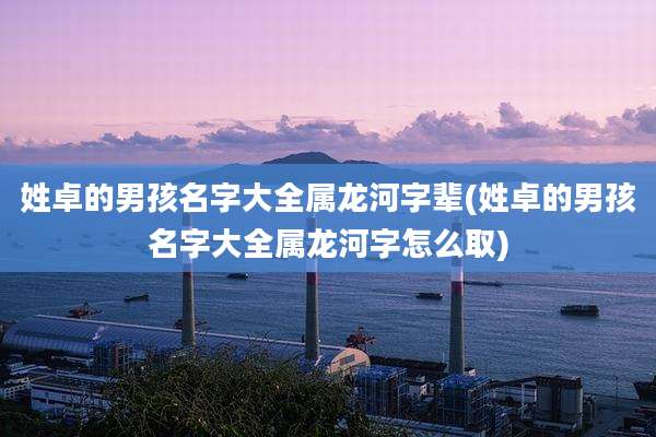 姓卓的男孩名字大全属龙河字辈(姓卓的男孩名字大全属龙河字怎么取)
