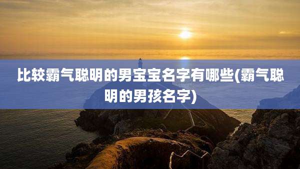 比较霸气聪明的男宝宝名字有哪些(霸气聪明的男孩名字)