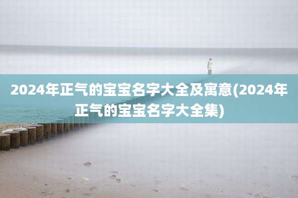 2024年正气的宝宝名字大全及寓意(2024年正气的宝宝名字大全集)