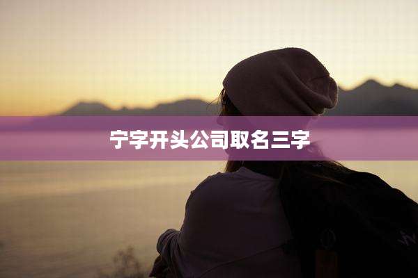 宁字开头公司取名三字