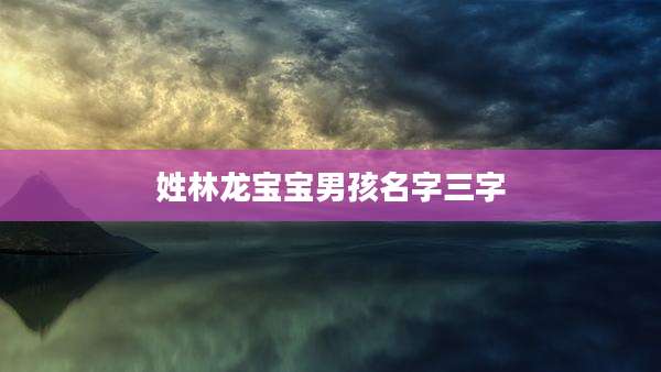姓林龙宝宝男孩名字三字