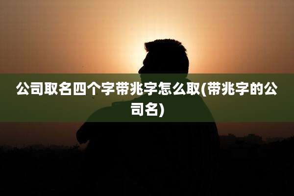 公司取名四个字带兆字怎么取(带兆字的公司名)