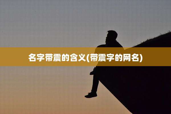 名字带震的含义(带震字的网名)
