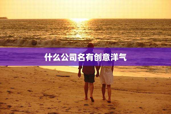 什么公司名有创意洋气