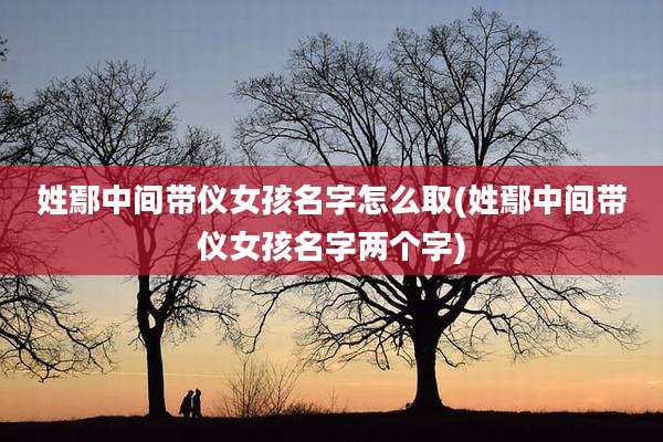 姓鄢中间带仪女孩名字怎么取(姓鄢中间带仪女孩名字两个字)