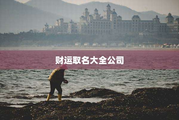 财运取名大全公司
