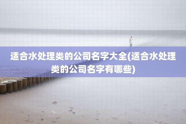 适合水处理类的公司名字大全(适合水处理类的公司名字有哪些)