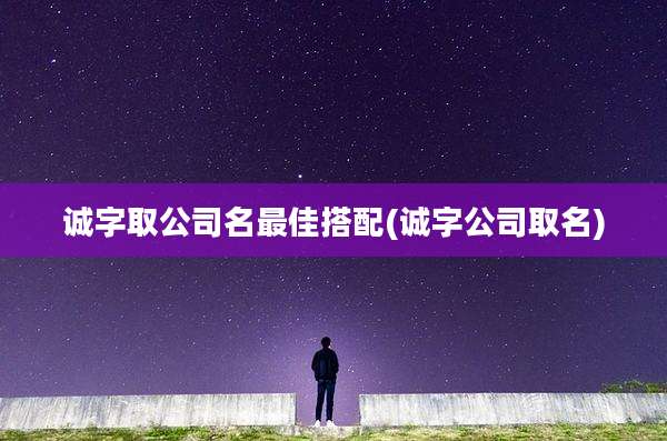 诚字取公司名最佳搭配(诚字公司取名)