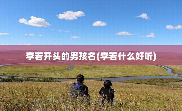 李若开头的男孩名(李若什么好听)