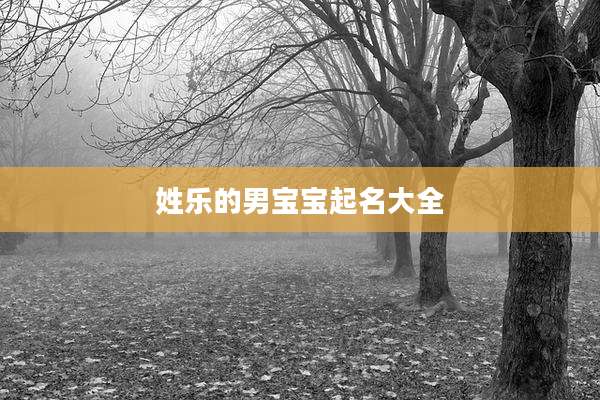 姓乐的男宝宝起名大全