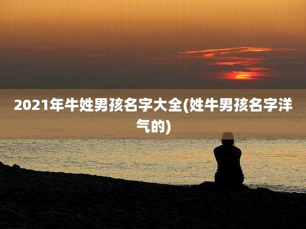 2021年牛姓男孩名字大全(姓牛男孩名字洋气的)