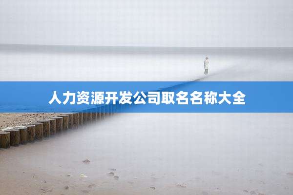 人力资源开发公司取名名称大全