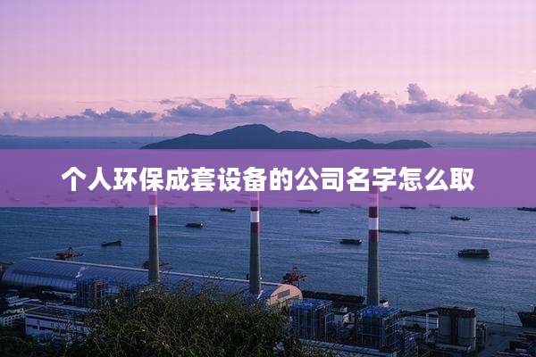 个人环保成套设备的公司名字怎么取
