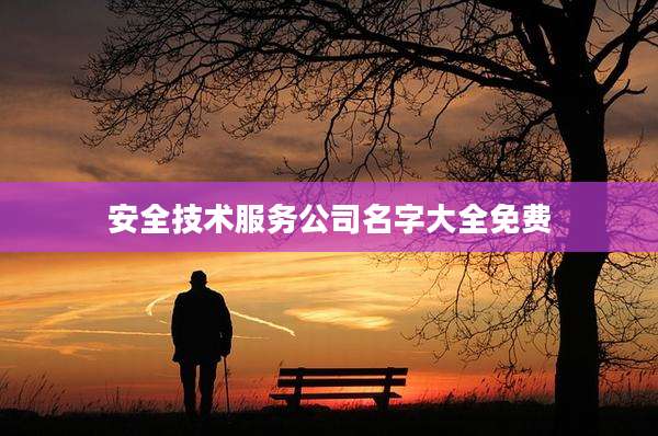安全技术服务公司名字大全免费