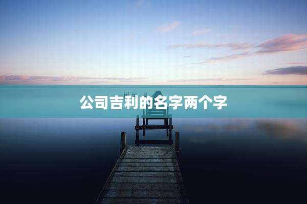 公司吉利的名字两个字