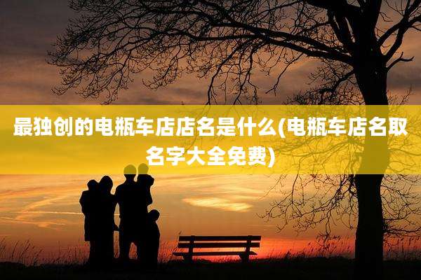 最独创的电瓶车店店名是什么(电瓶车店名取名字大全免费)