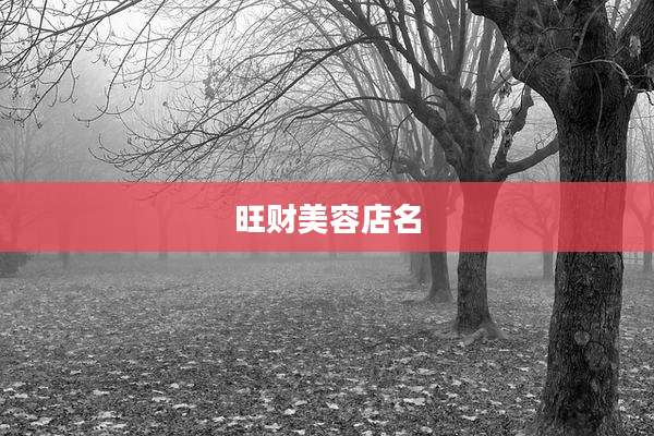 旺财美容店名