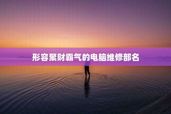 形容聚财霸气的电脑维修部名