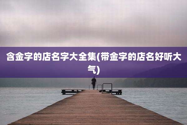 含金字的店名字大全集(带金字的店名好听大气)