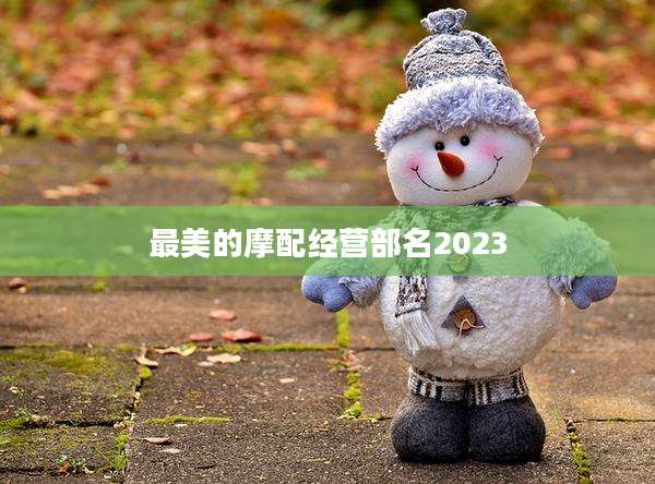 最美的摩配经营部名2023