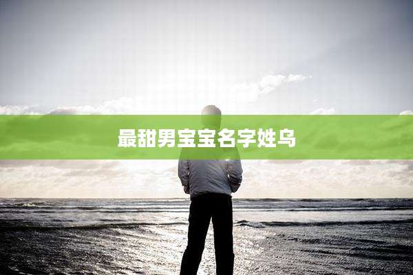 最甜男宝宝名字姓乌