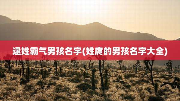 逯姓霸气男孩名字(姓庹的男孩名字大全)