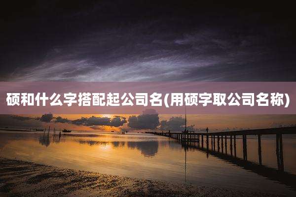 硕和什么字搭配起公司名(用硕字取公司名称)