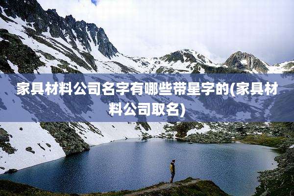家具材料公司名字有哪些带星字的(家具材料公司取名)