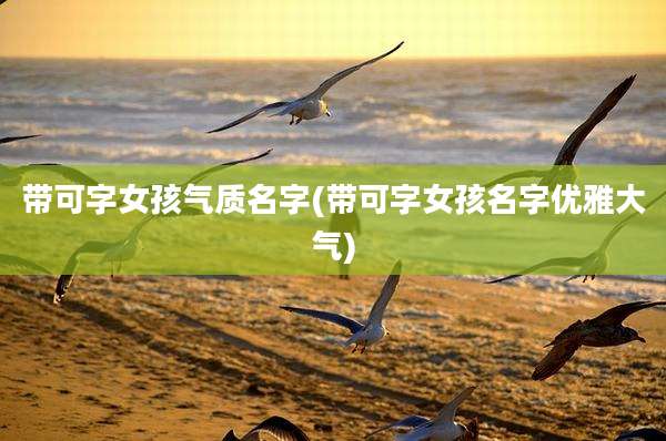 带可字女孩气质名字(带可字女孩名字优雅大气)