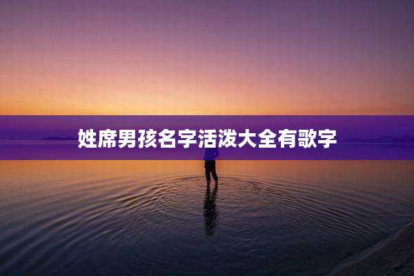 姓席男孩名字活泼大全有歌字