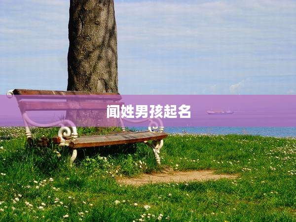 闻姓男孩起名
