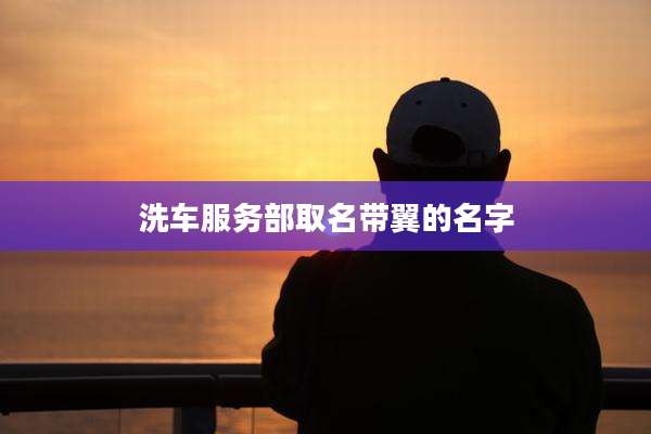 洗车服务部取名带翼的名字