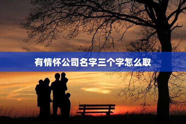 有情怀公司名字三个字怎么取