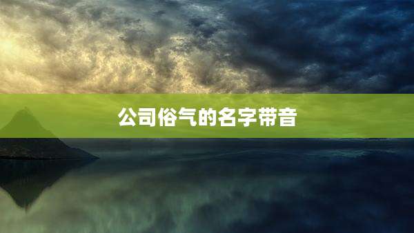 公司俗气的名字带音