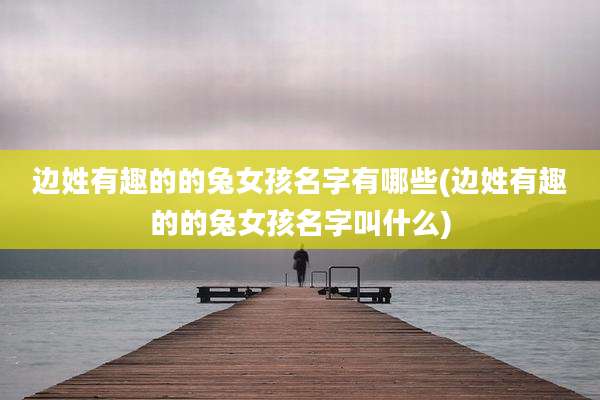 边姓有趣的的兔女孩名字有哪些(边姓有趣的的兔女孩名字叫什么)