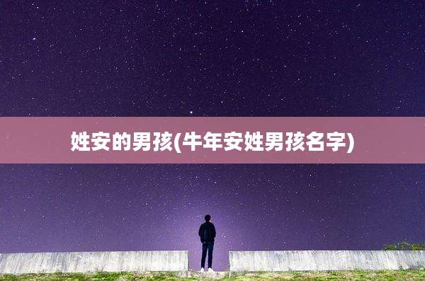 姓安的男孩(牛年安姓男孩名字)