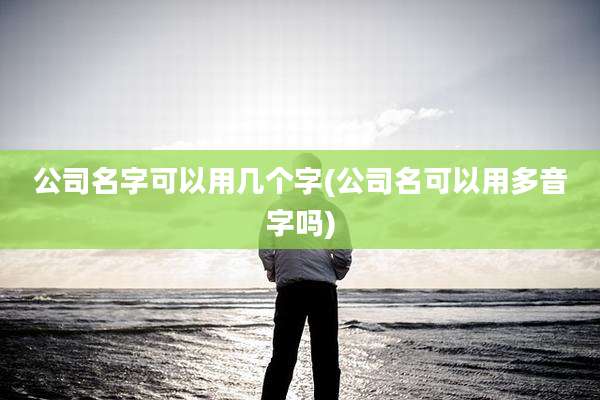 公司名字可以用几个字(公司名可以用多音字吗)