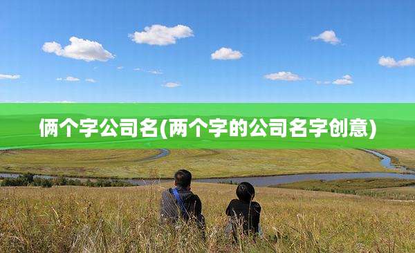 俩个字公司名(两个字的公司名字创意)