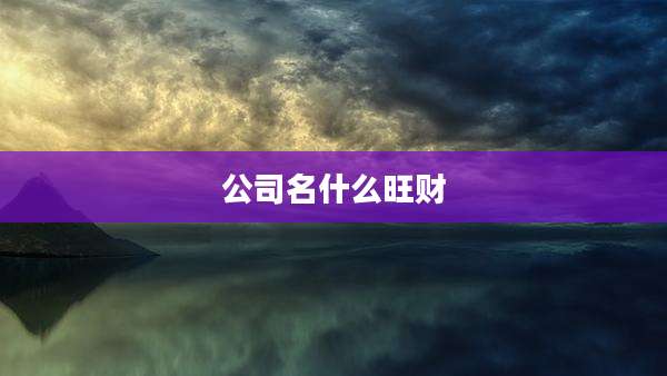 公司名什么旺财
